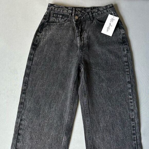 5 for $40 NWT Lets Adventure Denim Jeans Pants Women Size 25 Black - Picture 2 of 11